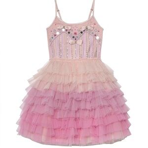 Tutu du Monde Size 8/9 Pink Layered Tulle Kids Costume Dress